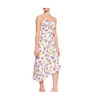 {BANANA REPUBLIC} Floral Asymmetrical Sundress with Spaghetti Straps